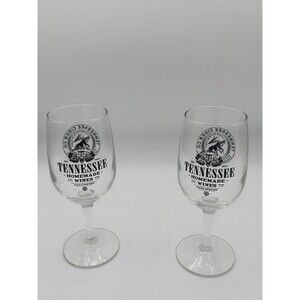 Pair Of Tennessee Cider Co. Wine Glasses Gatlinburg  Look New